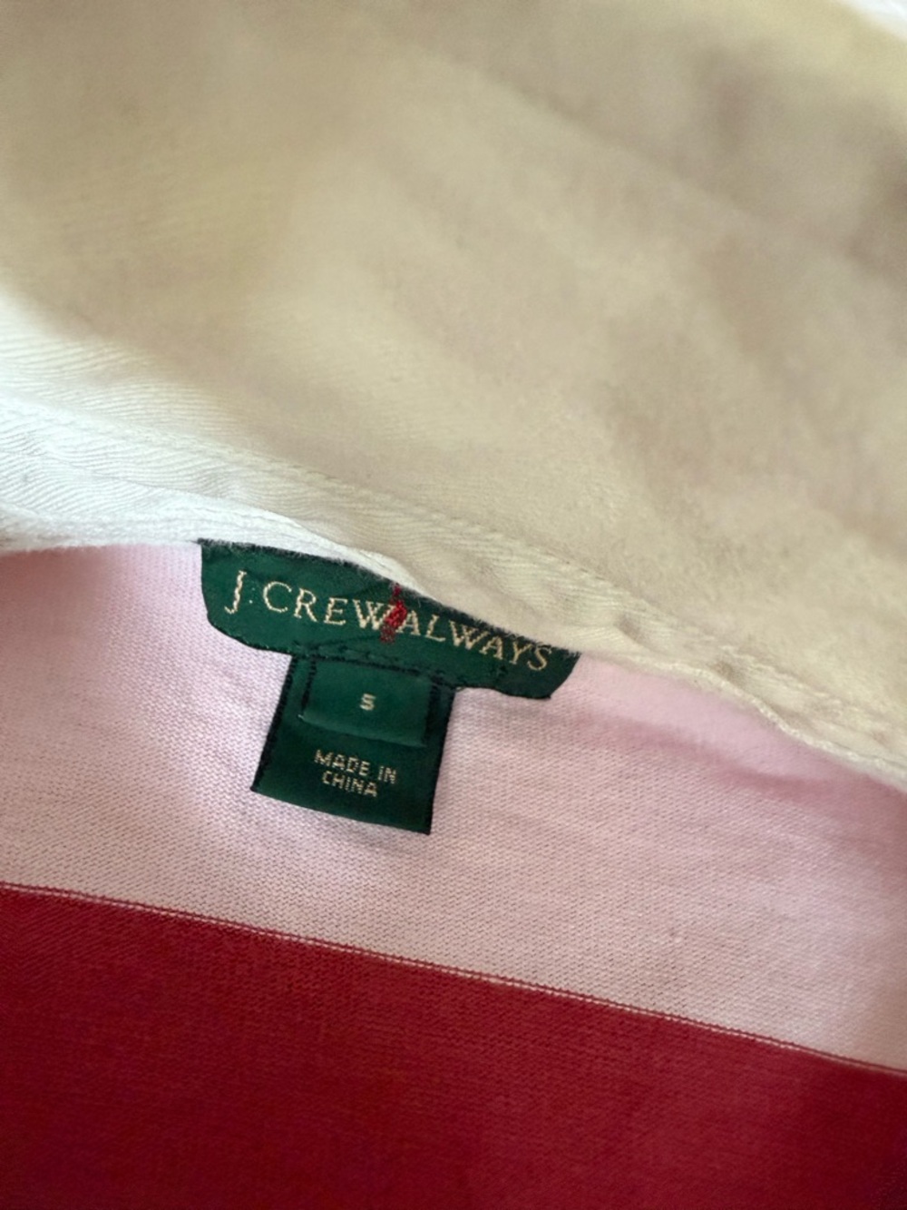 J. Crew Women's Wide-Strip Rugby Top in Burgundy and Pink - Picture 5 of 8